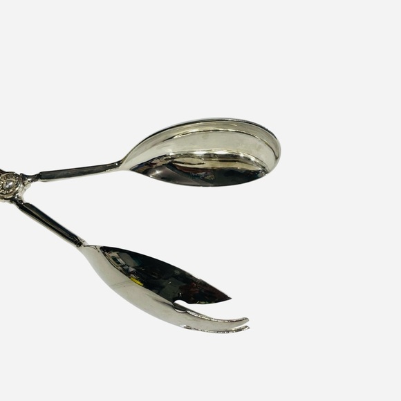 VTG Silver Plate Salad Tongs – Ornate Pastry Server – Elegant Buffet - Picture 4 of 12